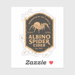 Halloween Albino Spider Cides Witchs Potion Bottle