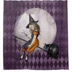 Halloween Alice in Wonderland Cheshire Cat Moon
