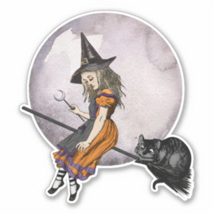 Halloween Alice in Wonderland Cheshire Cat Moon