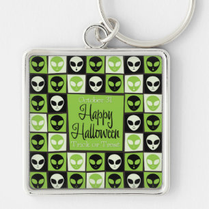Halloween alien mosaic keychain