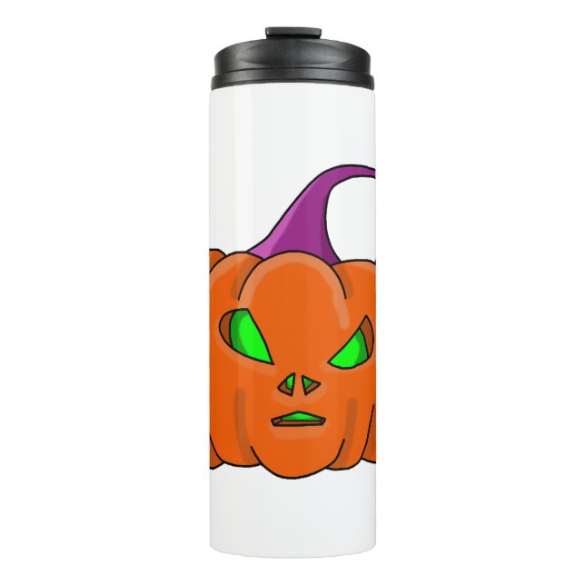 Halloween Alien Pumpkin Thermal Tumbler (Front)