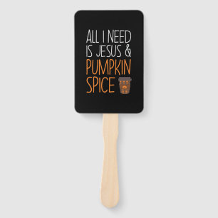 Halloween All I Need Is Jesus And Pumpkin Birthday Hand Fan