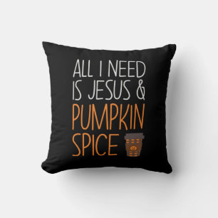 Halloween All I Need Is Jesus And Pumpkin Birthday Throw Pillow