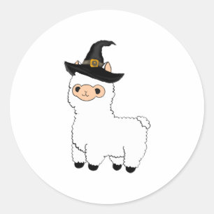 Halloween Alpaca Classic Round Sticker