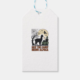 Halloween Alpaca Shirt Cute Spooky Vintage Animal Gift Tags