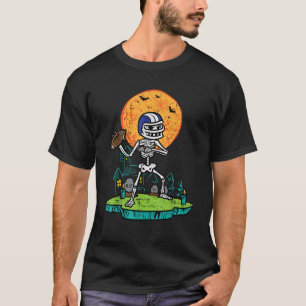 Halloween American Football Skeleton Costume Men B T-Shirt