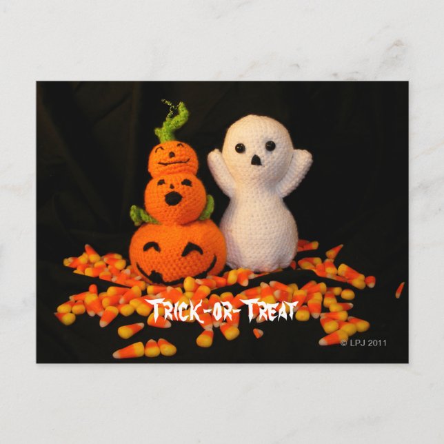 Halloween Amigurumi Post Card (Front)