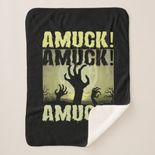 Halloween Amuck Amuck Halloween Birthday Sherpa Blanket
