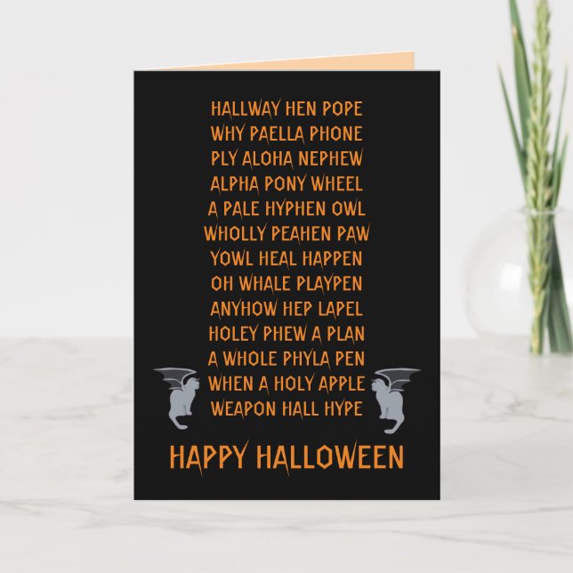 Halloween Anagrams card (Front)