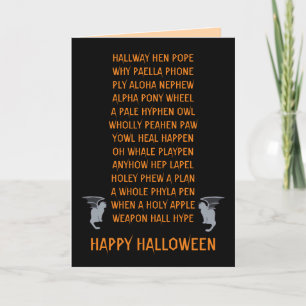 Halloween Anagrams card