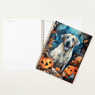 Halloween Anatolian Shepherd With Pumpkins Scary Planner