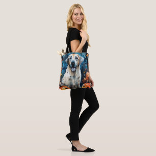 Halloween Anatolian Shepherd With Pumpkins Scary Tote Bag