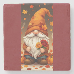 halloween and autumn greetings card stone coaster