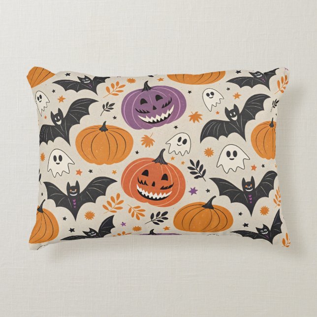 Halloween and autumn pattern   accent pillow (Front)