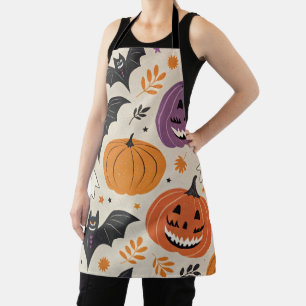 Halloween and autumn pattern apron