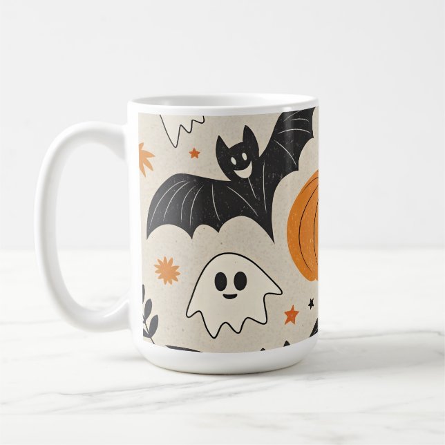 Halloween and autumn pattern   coffee mug (Left)