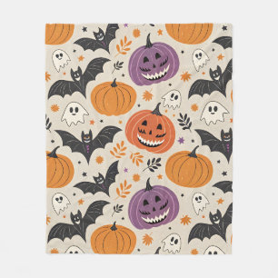 Halloween and autumn pattern   fleece blanket