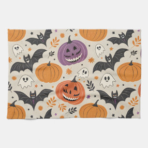 Halloween and autumn pattern   kitchen towel