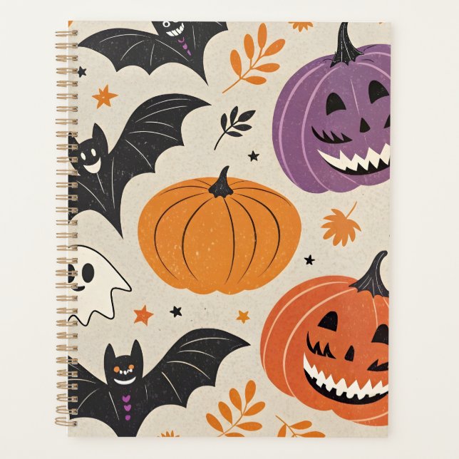 Halloween and autumn pattern   planner (Front)
