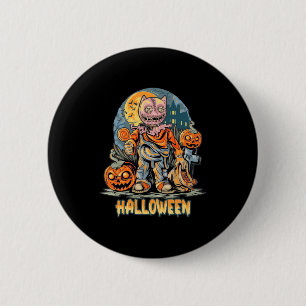 Halloween And Cat 2 Inch Round Button
