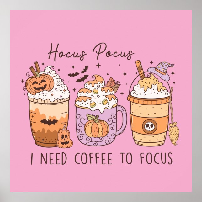 Halloween and Coffee Poster (Front)