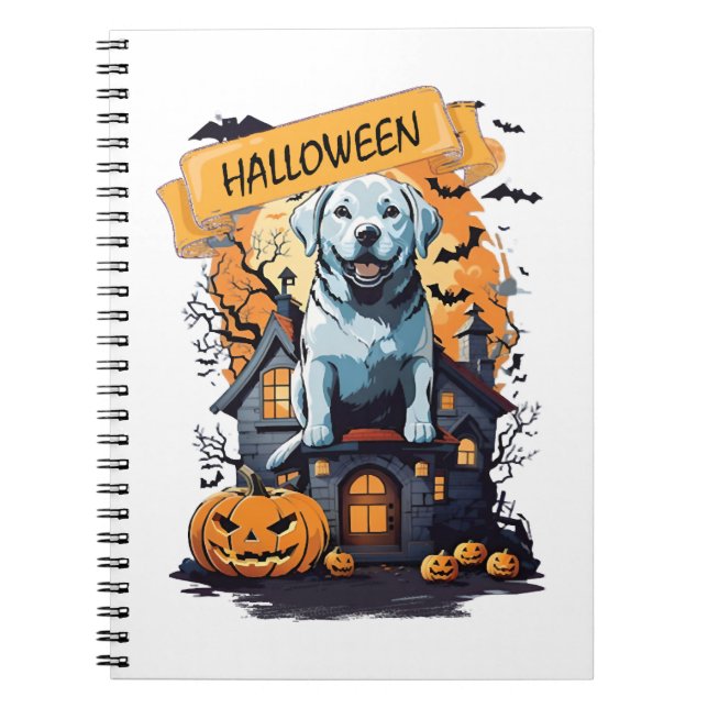 HALLOWEEN AND DOG NOTEBOOK (Front)