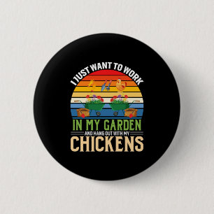 Halloween And Hangout With My Chickens Birthday 2 Inch Round Button
