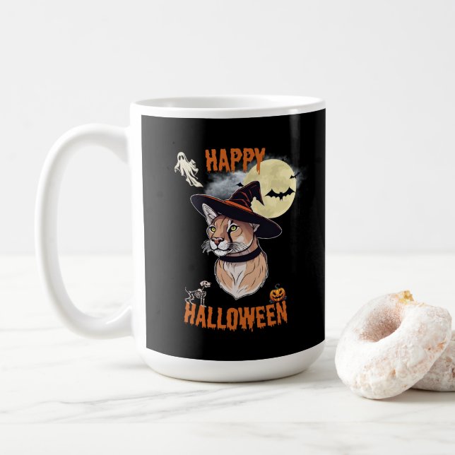 halloween animals coffee mug (With Donut)