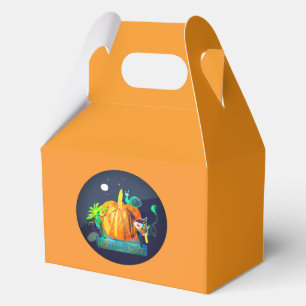 Halloween Animals & Pumpkin Trick or Treat  Favor Box