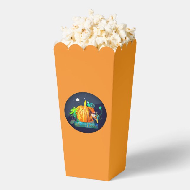 Halloween Animals & Pumpkin Trick or Treat  Favor Box (Popped)