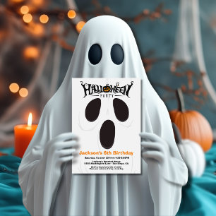 Halloween Anniversaire Fantôme Visage invitations