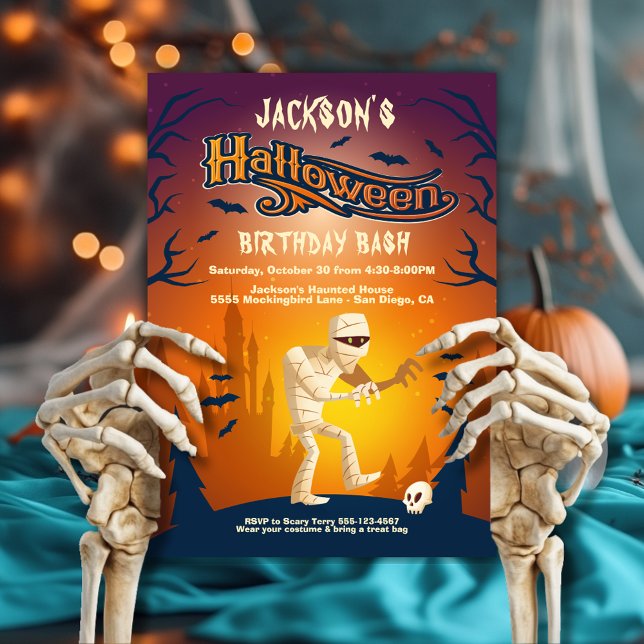 Halloween Anniversaire maman Zombie invitations (Créateur téléchargé)