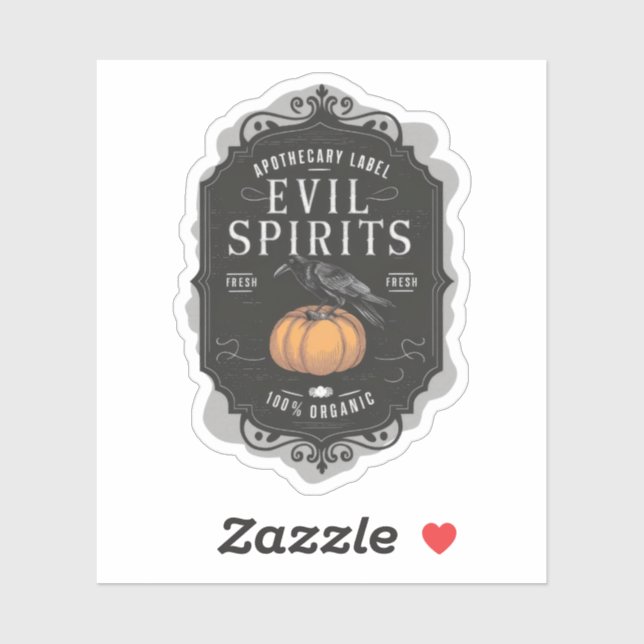 Halloween Aperthecary Étiquette mal Spirits potion (Feuille)