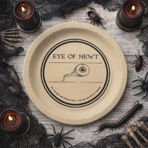 Halloween Apothecary Eye Of Newt Paper Plate