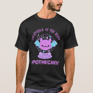 Halloween Apothecary Pastel Goth Crystal Ball Bat  T-Shirt