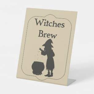 Halloween Apothecary Witches Brew Pedestal Sign
