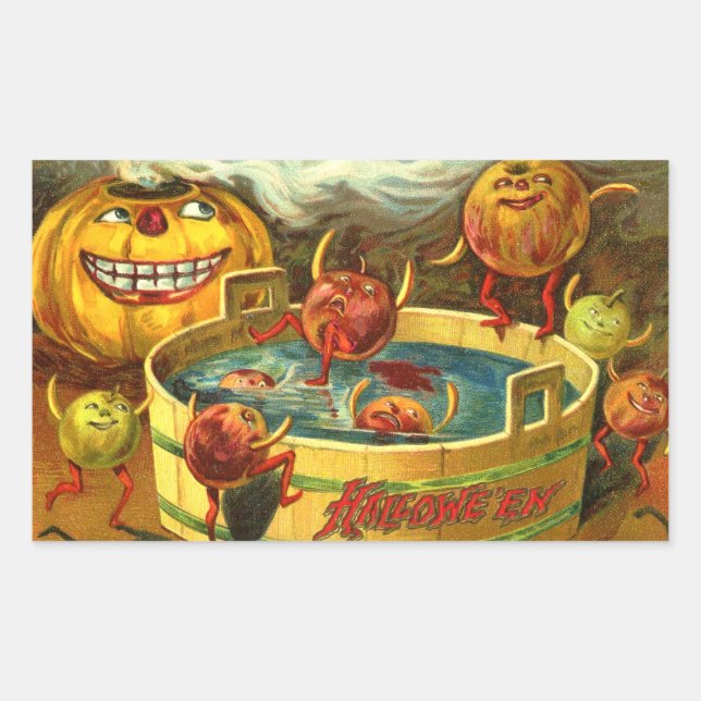Halloween Apple Bobbing Sticker (Front)