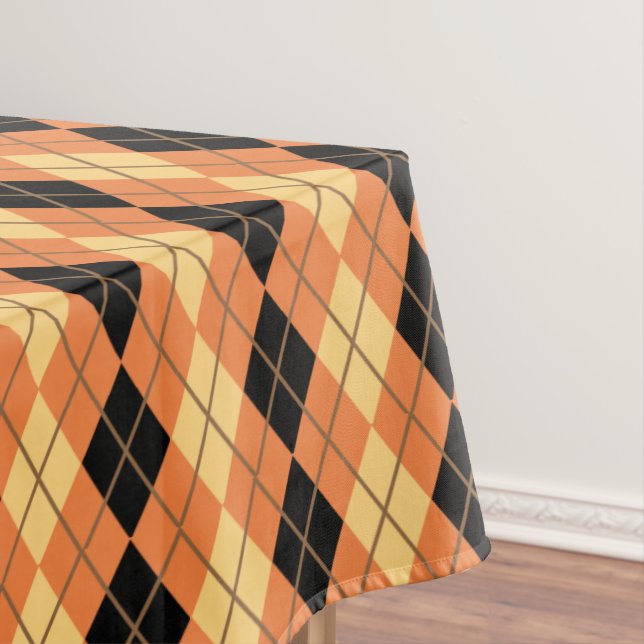 Halloween Argyle Tablecloth (In Situ)