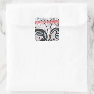 Halloween Art Collection Square Sticker