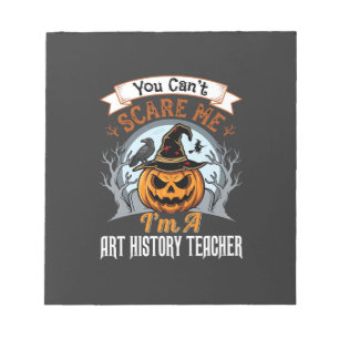 Halloween Art History Teacher Pumpkin Design Notepad