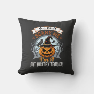Halloween Art History Teacher Pumpkin Design Throw Pillow