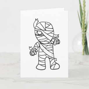 Halloween Art Mummy Card