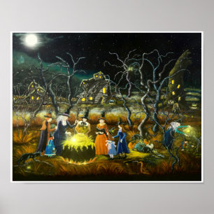 Halloween art poster "The Lesson"
