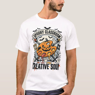 Halloween Art Teacher Spooky Classroom T-Shirt