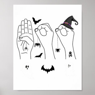 Halloween Asl Hand Sign Language Deaf Pride Boo Cr