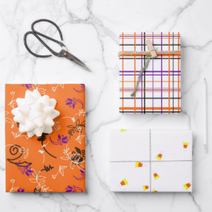 Halloween Assortment of Wrapping Paper Sheet