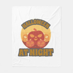 Halloween At Night Fleece Blanket