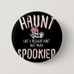 Halloween Aunt Shirt Halloween Skeleton Costume 2 Inch Round Button