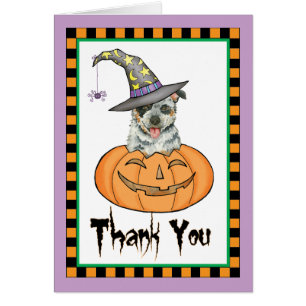 Halloween Australian Cattle Chien Carte de remerci