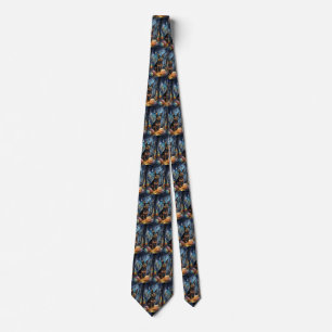 Halloween Australian Kelpie With Pumpkins Scary Tie